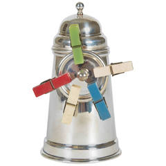 Vintage English Mini Shaker with Picks and Drink Identifier