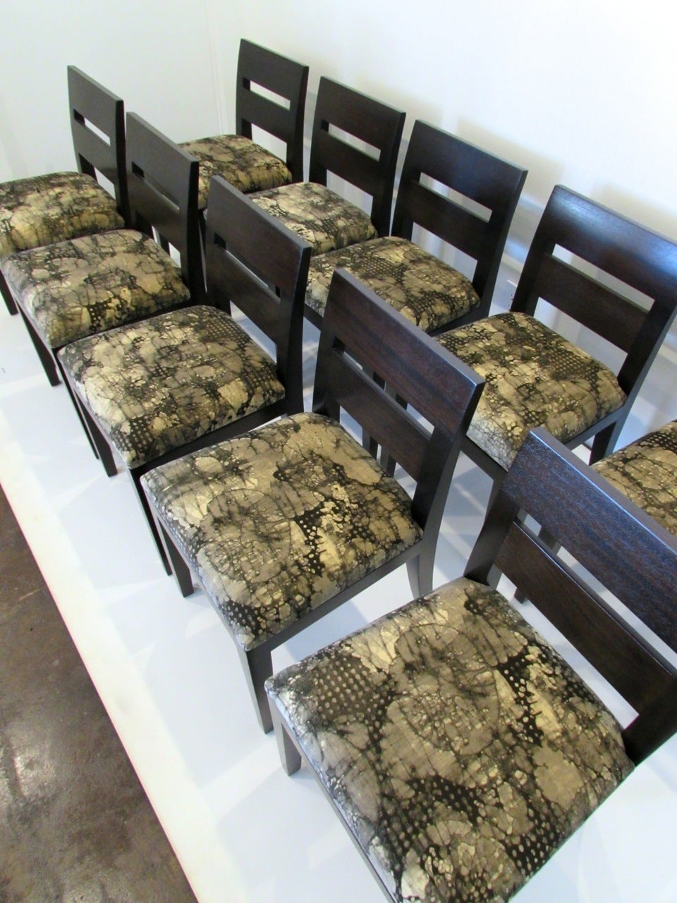 Set of Ten Christian Liaigre for Holly Hunt Archipel Dining Chairs In Excellent Condition In Dallas, TX