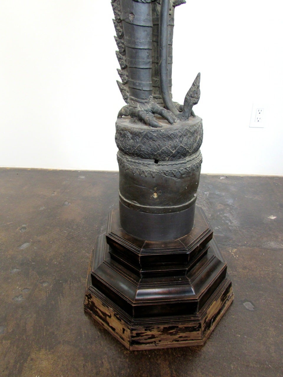 Pair of 19th C. Thai Bronze Hong Lamps 4