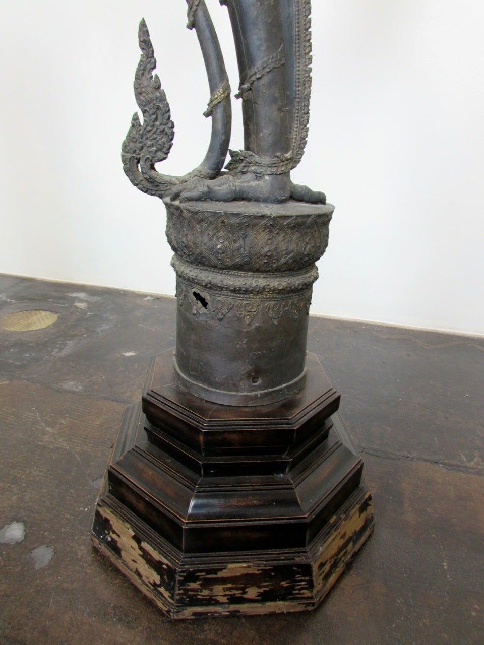 Pair of 19th C. Thai Bronze Hong Lamps 5