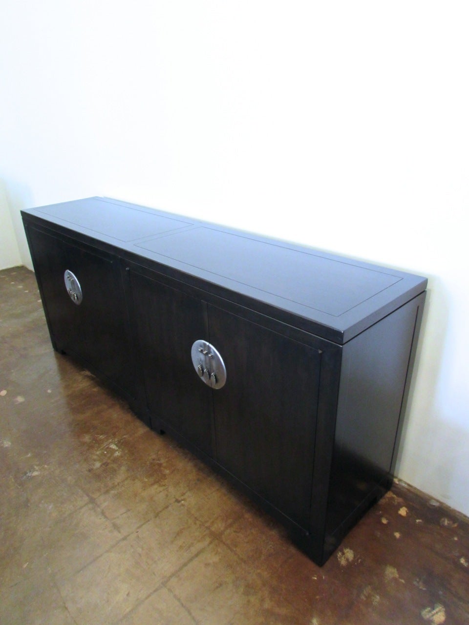 Michael Taylor walnut Far East Collection buffet by Baker Furniture.  This piece has recently been refinished and is in excellent condition.