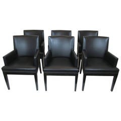 Set of Six A. Rudin Dining Chairs