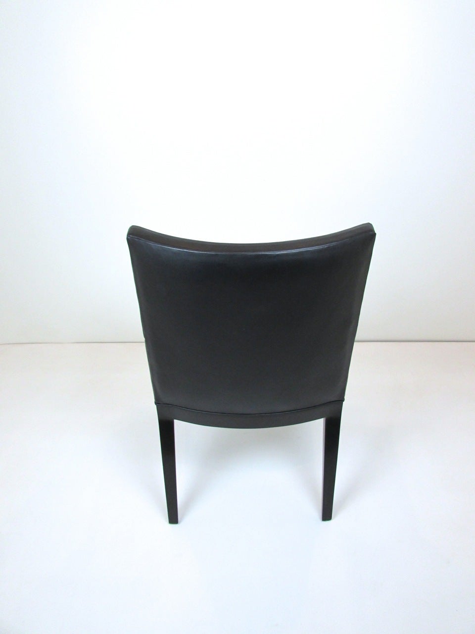 Leather Set of Six A. Rudin Dining Chairs