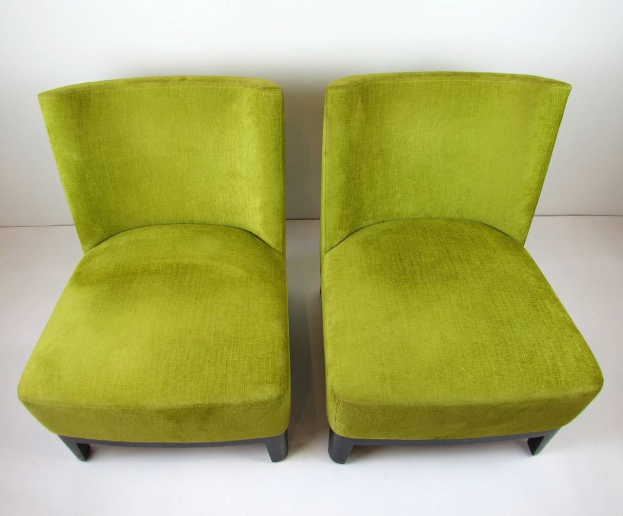 Pair of Christian Liaigre for Holly Hunt Mandarin lounge chairs in Nobilis 