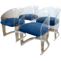 Set of Four Vladimir Kagan Lotus Chairs
