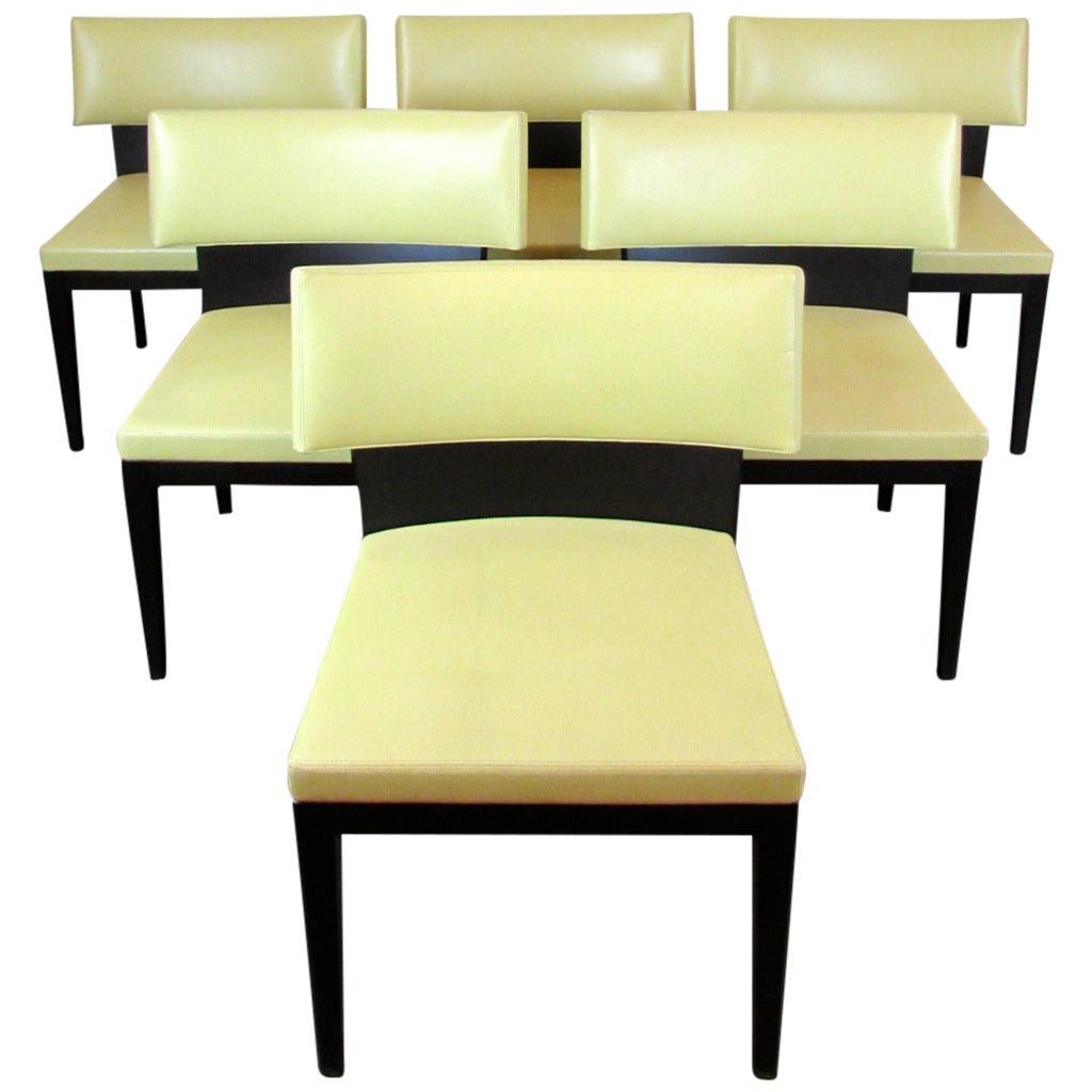 Set of Six Christian Liaigre for Holly Hunt Dining Chairs
