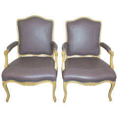 Pair of J. Robert Scott Villa Fauteuil Chairs