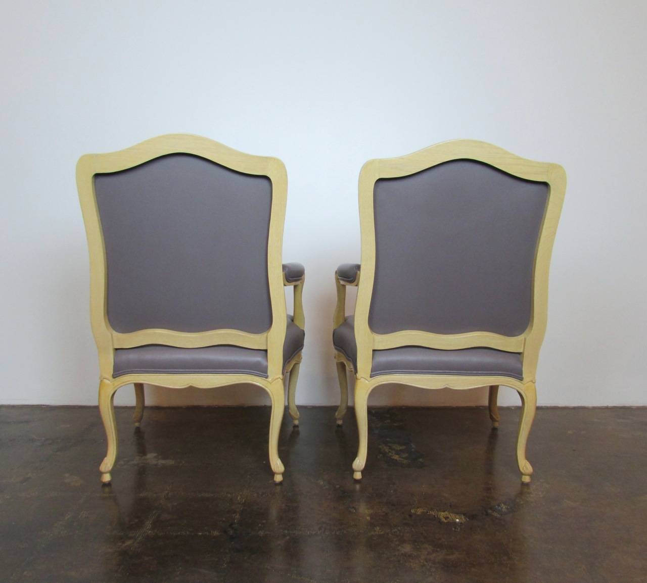 American Pair of J. Robert Scott Villa Fauteuil Chairs For Sale