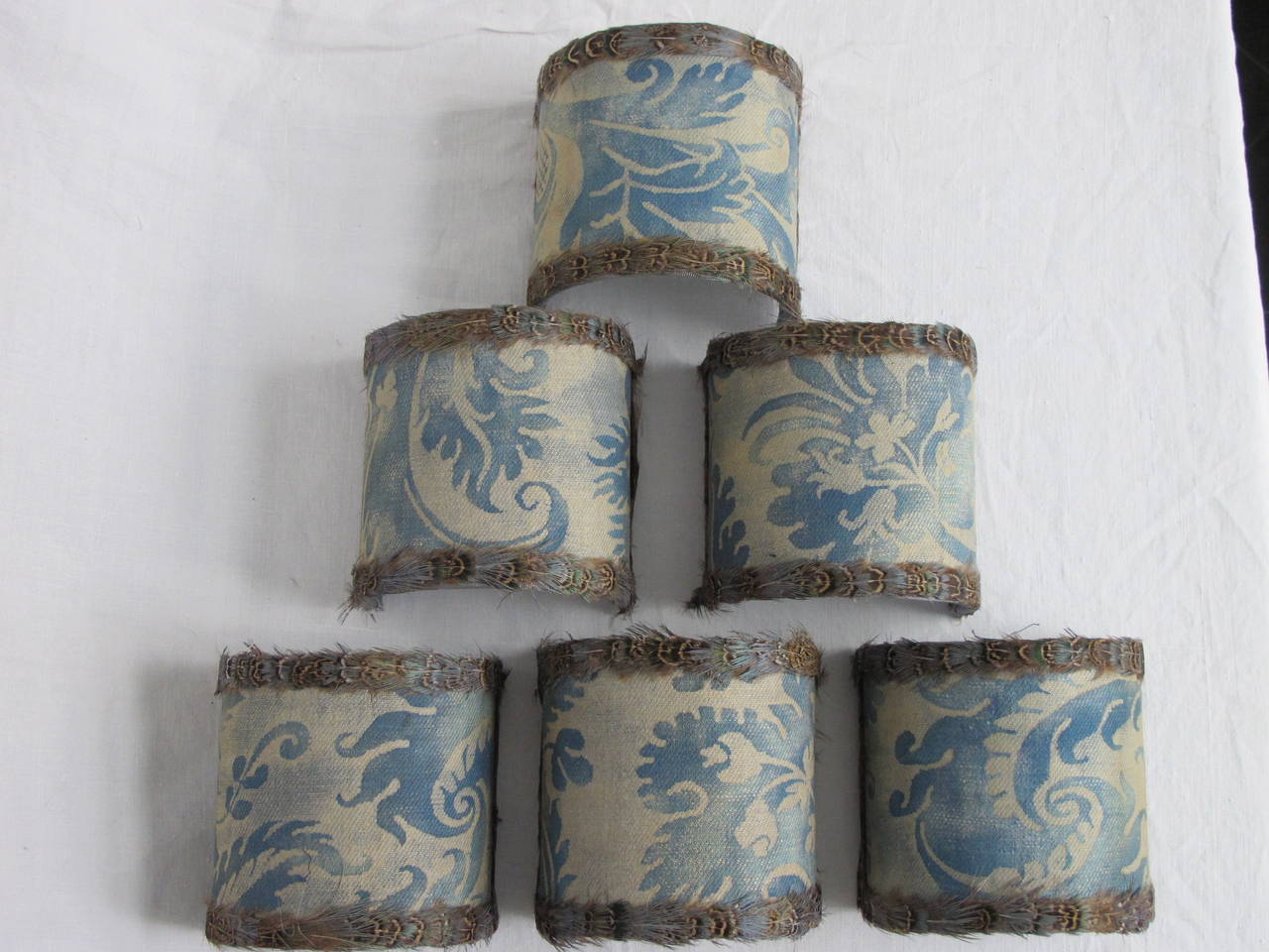 Antique Fortuny Sconce Shades, Six Available