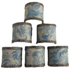 Antique Fortuny Sconce Shades, Six Available