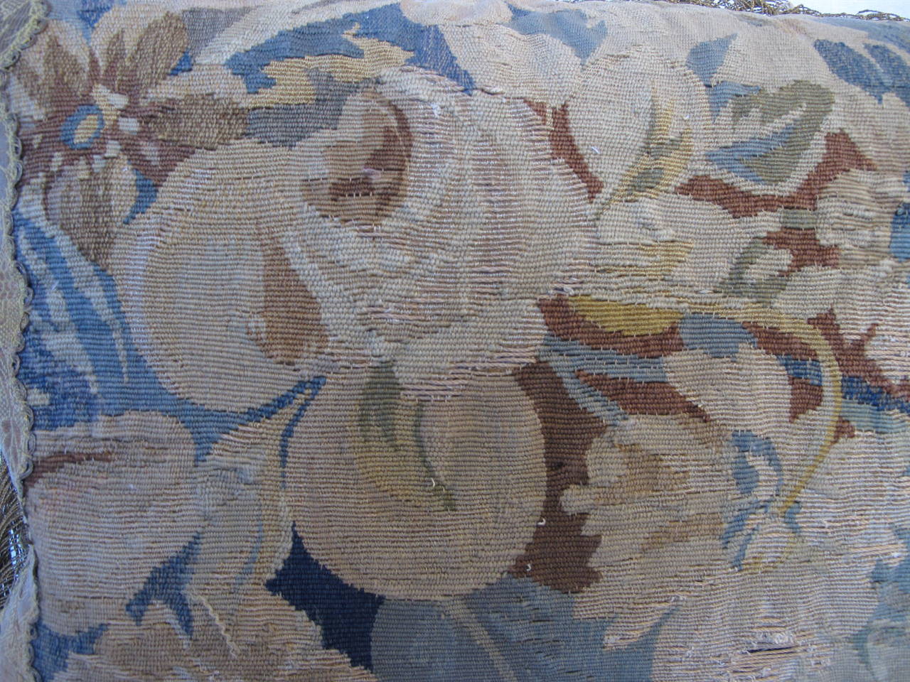 Woven Early 19th Century Aubusson Tapestry Pillow For Sale