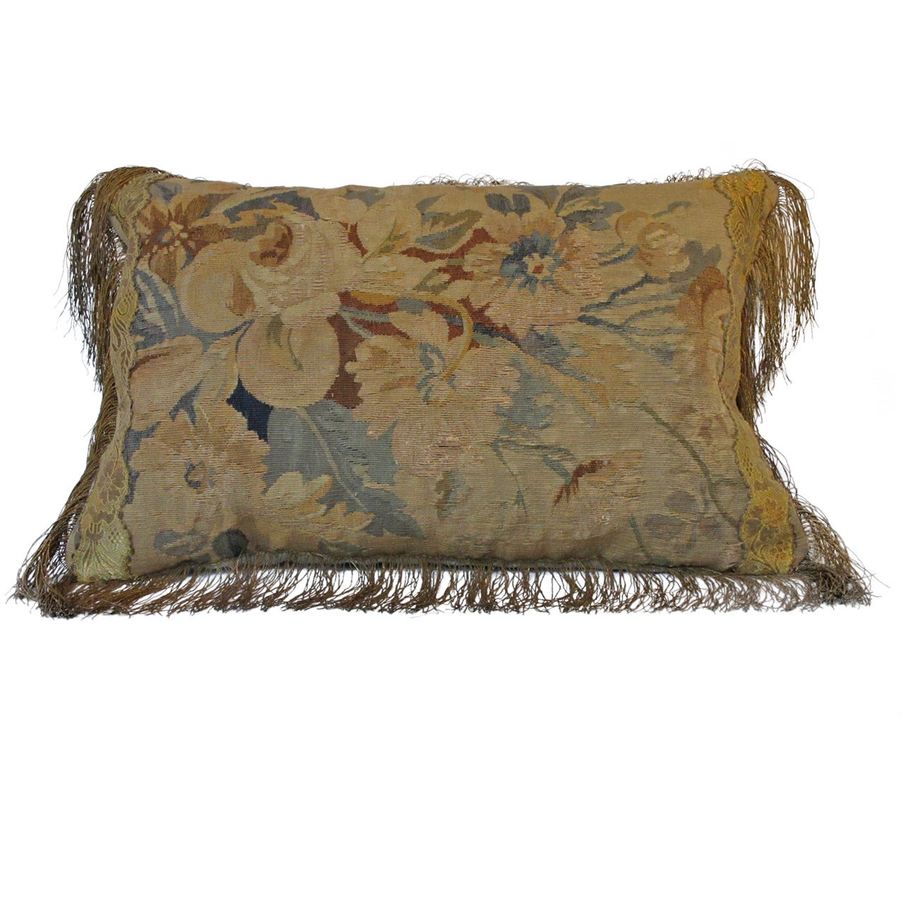 Early 19th Century Aubusson Tapestry Pillow For Sale