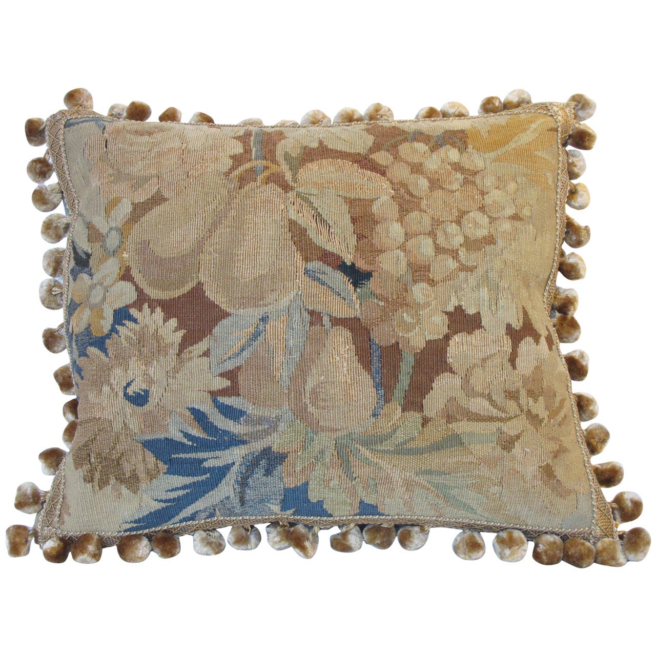 Early 19th Century Aubusson Tapestry Pillow For Sale