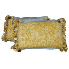 Retro Fortuny Pillows with Antique Silk Fringe