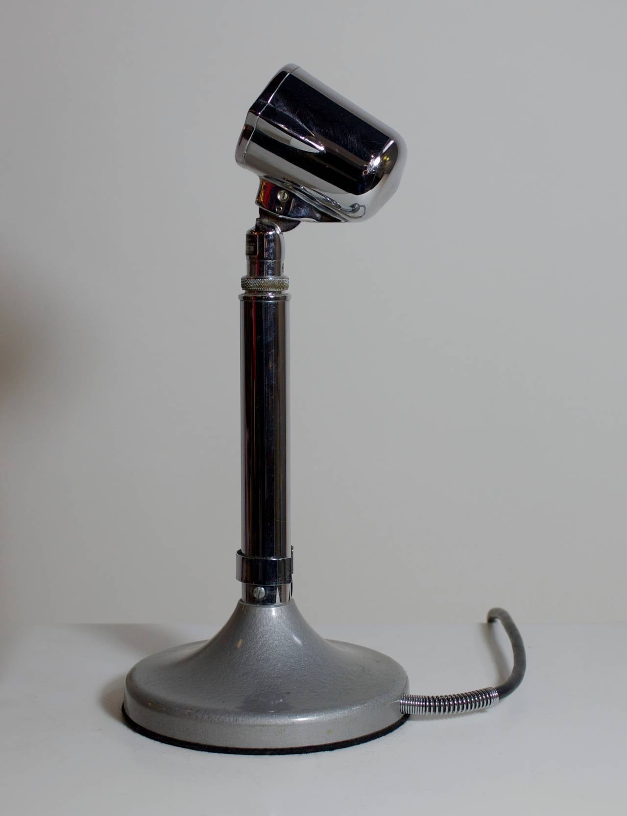 vintage microphone with stand