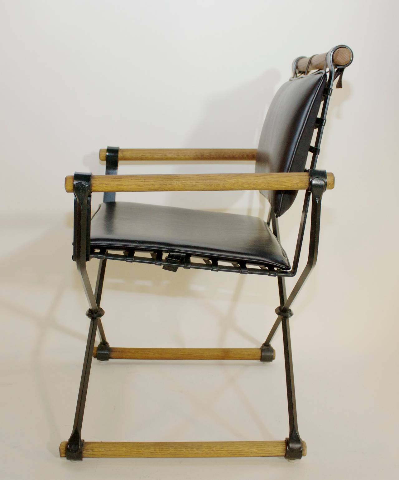 Set of Four Campaign Style Chairs by Cleo Baldon 2
