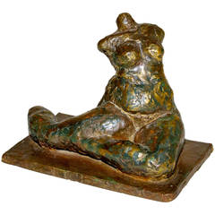 Cast Metal Female Nude Scupture