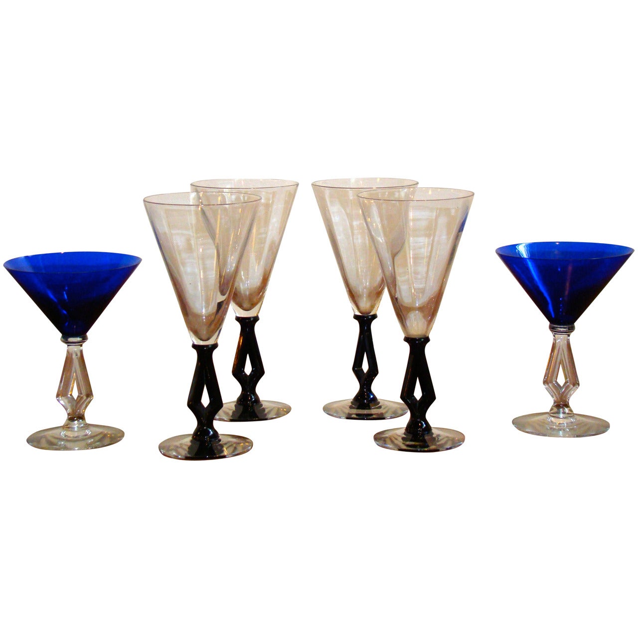 Art Deco Barware or Stemware by Morgantown Glass Company For Sale