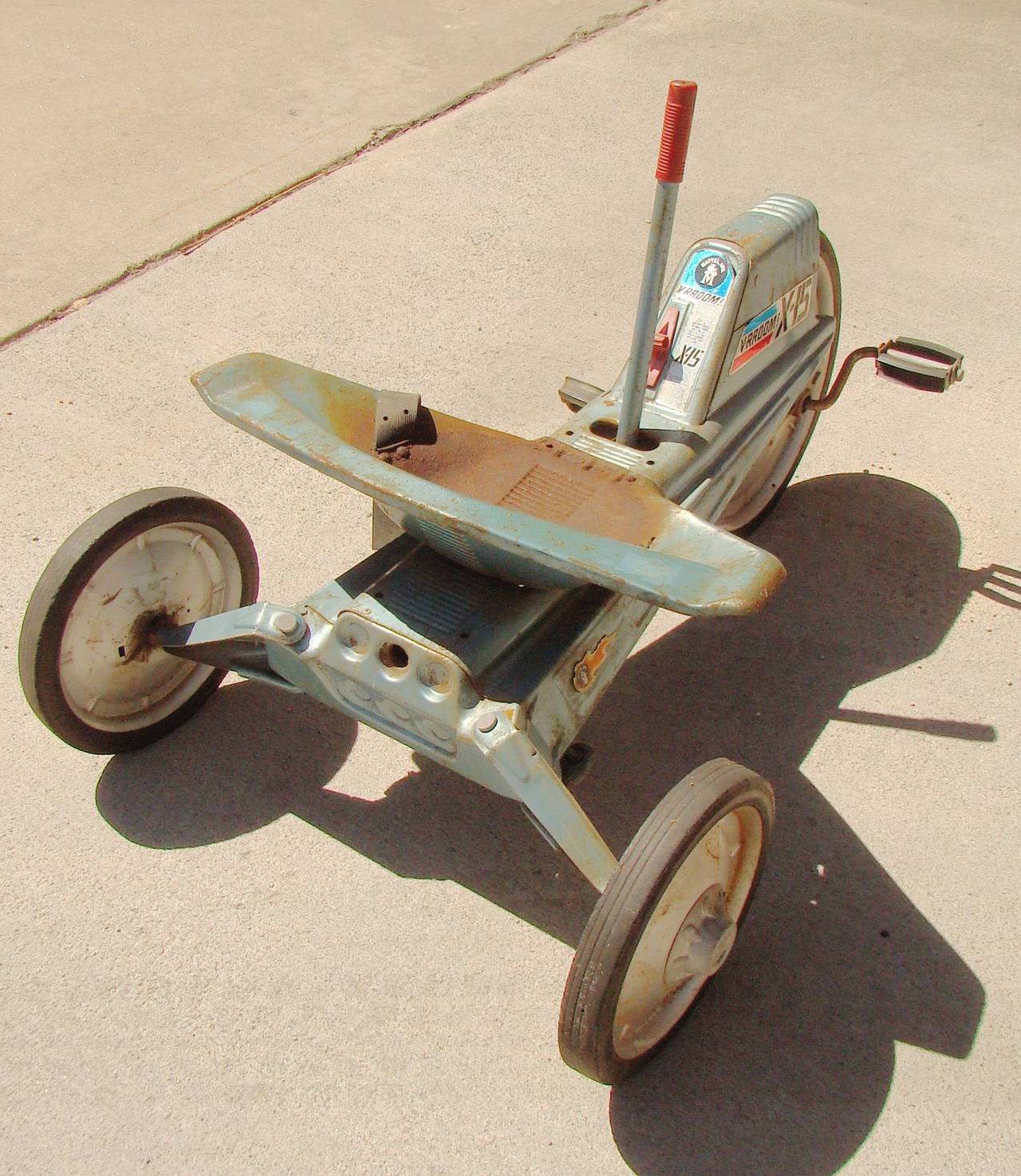 Mid-Century Modern Mattel Vrroom X15 Pedal Car, 1963 For Sale
