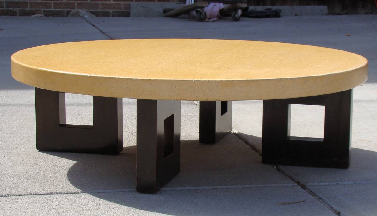 Cork-Top Coffee Table by Paul Frankl for Johnson Furniture In Good Condition In Denver, CO