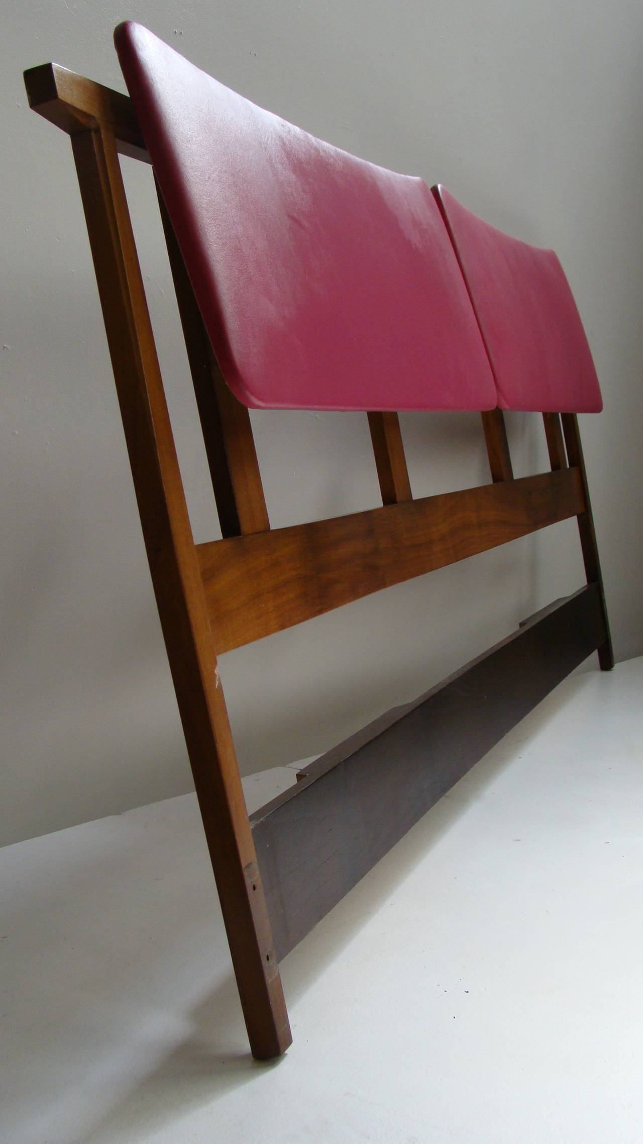 Solid American Walnut King-Size Upholstered Headboard