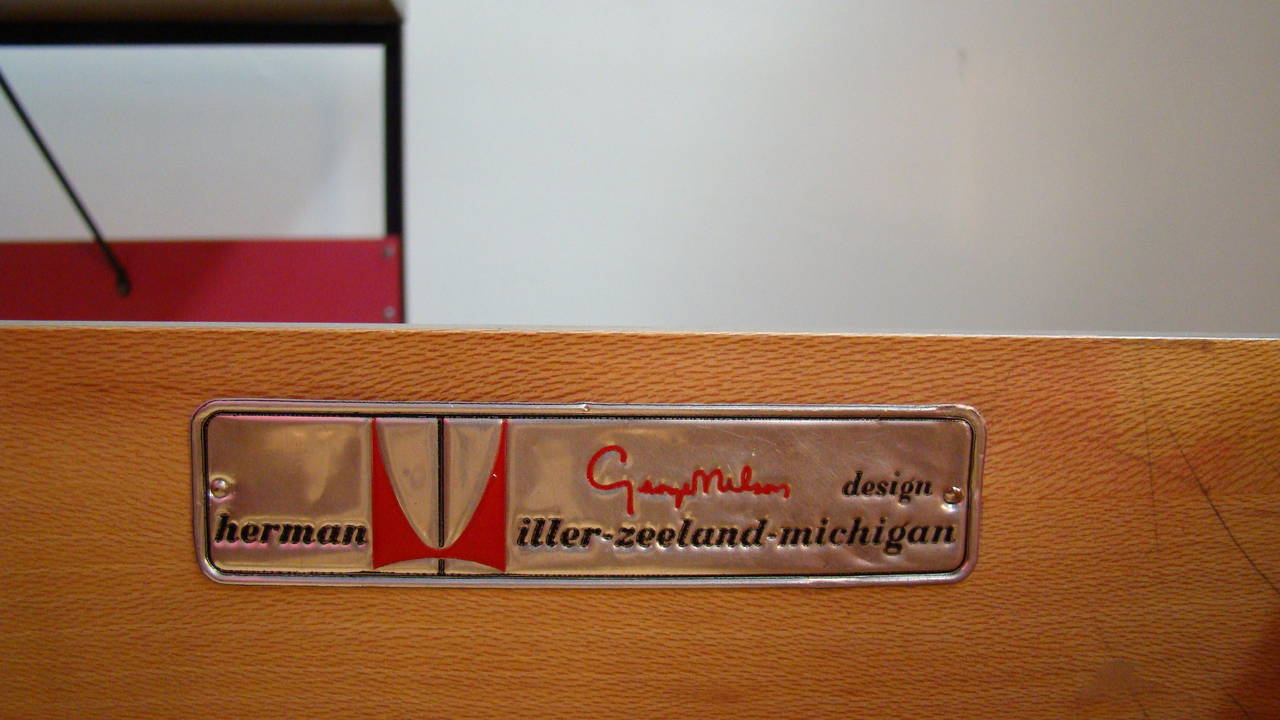 Painted George Nelson 'Steel Frame' Series Desk for Herman Miller, USA