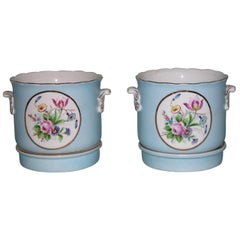 Pair of Early 20th Century Porceain Cachepot