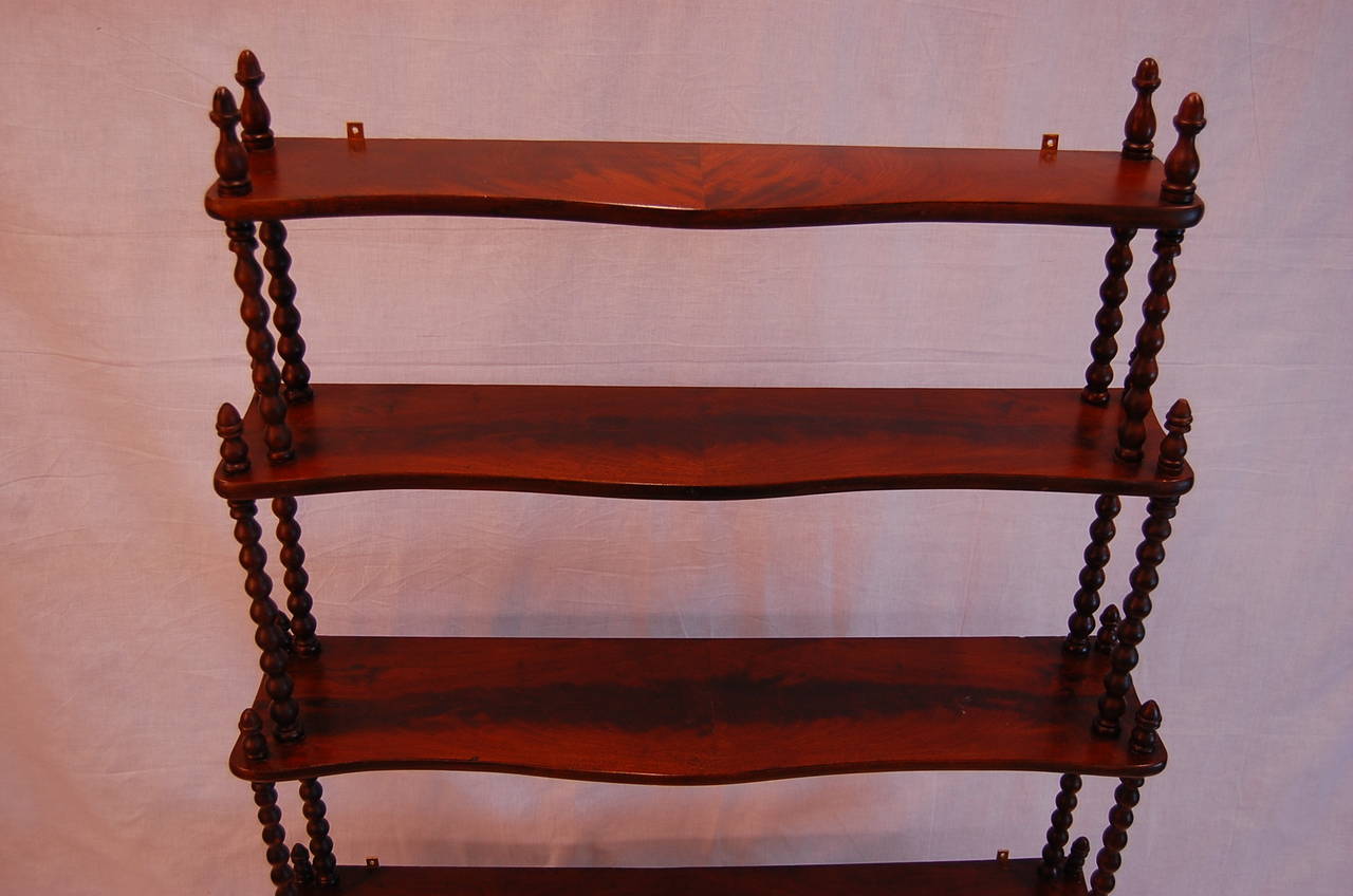 Mahogany Five-Tier Wall Mount Etegere In Excellent Condition For Sale In Pittsburgh, PA