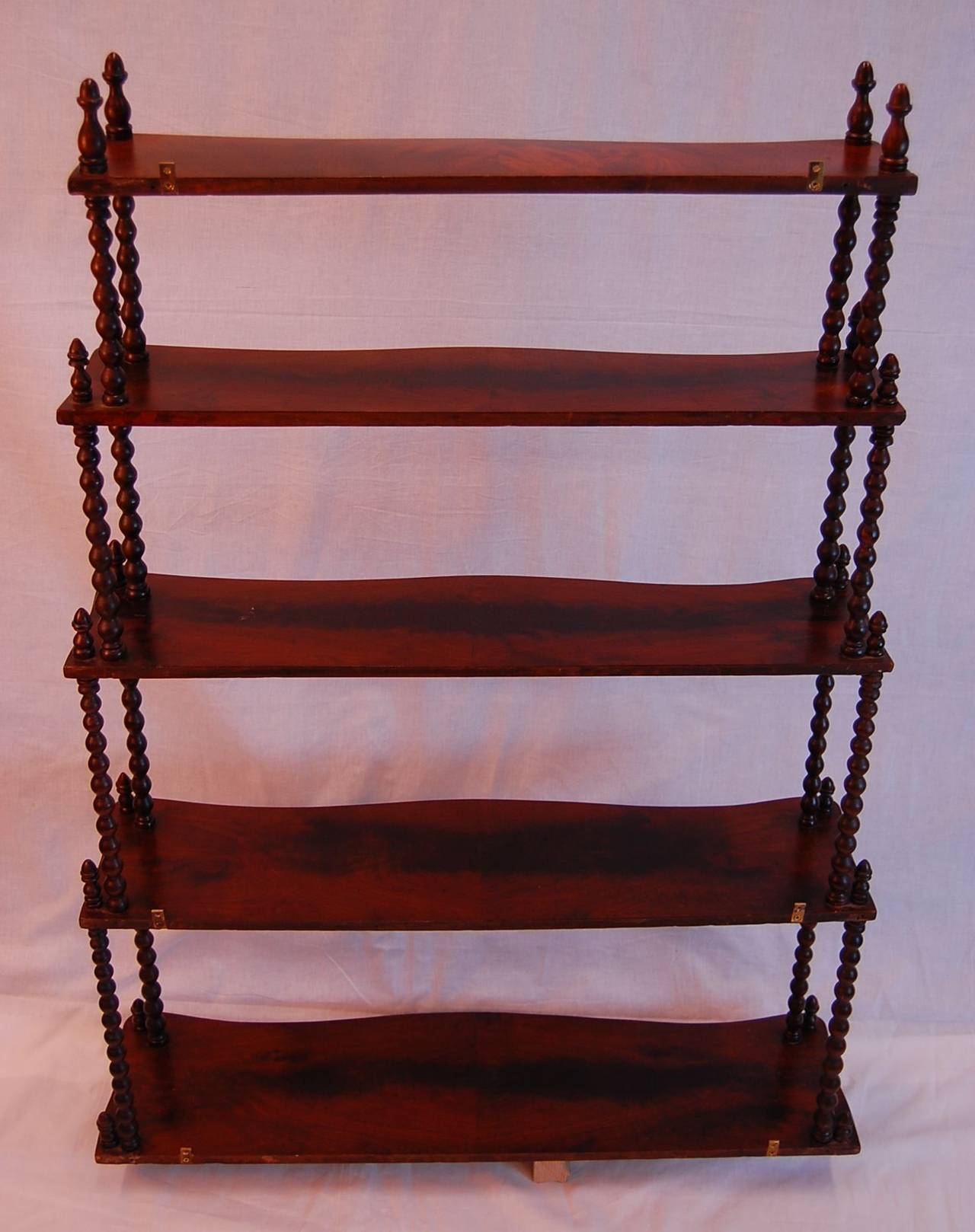 Mahogany Five-Tier Wall Mount Etegere For Sale 4