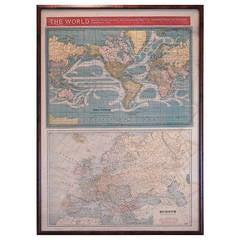 Framed Print of World Maps