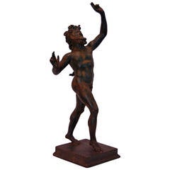 19th Century Bronze of Dancing Faun, J. Chiurazzi & Fils', Naples