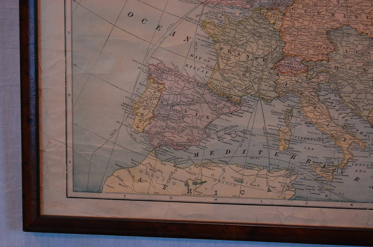 Framed Print Of World Maps At 1stdibs