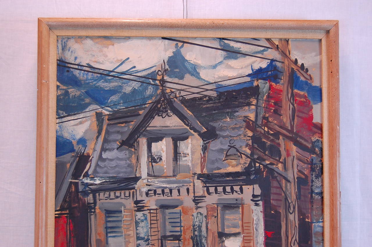 Mid-20th Century Original Fay Moore Painting, Pittsburgh