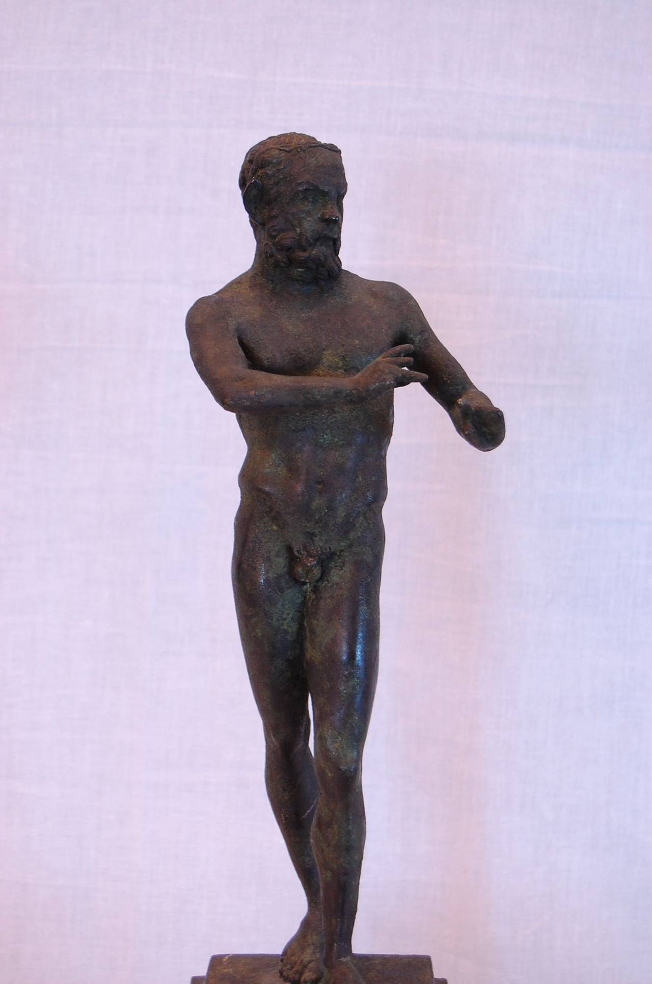 Grand Tour Mid-19th Century Bronze Sculpture of a Satyr