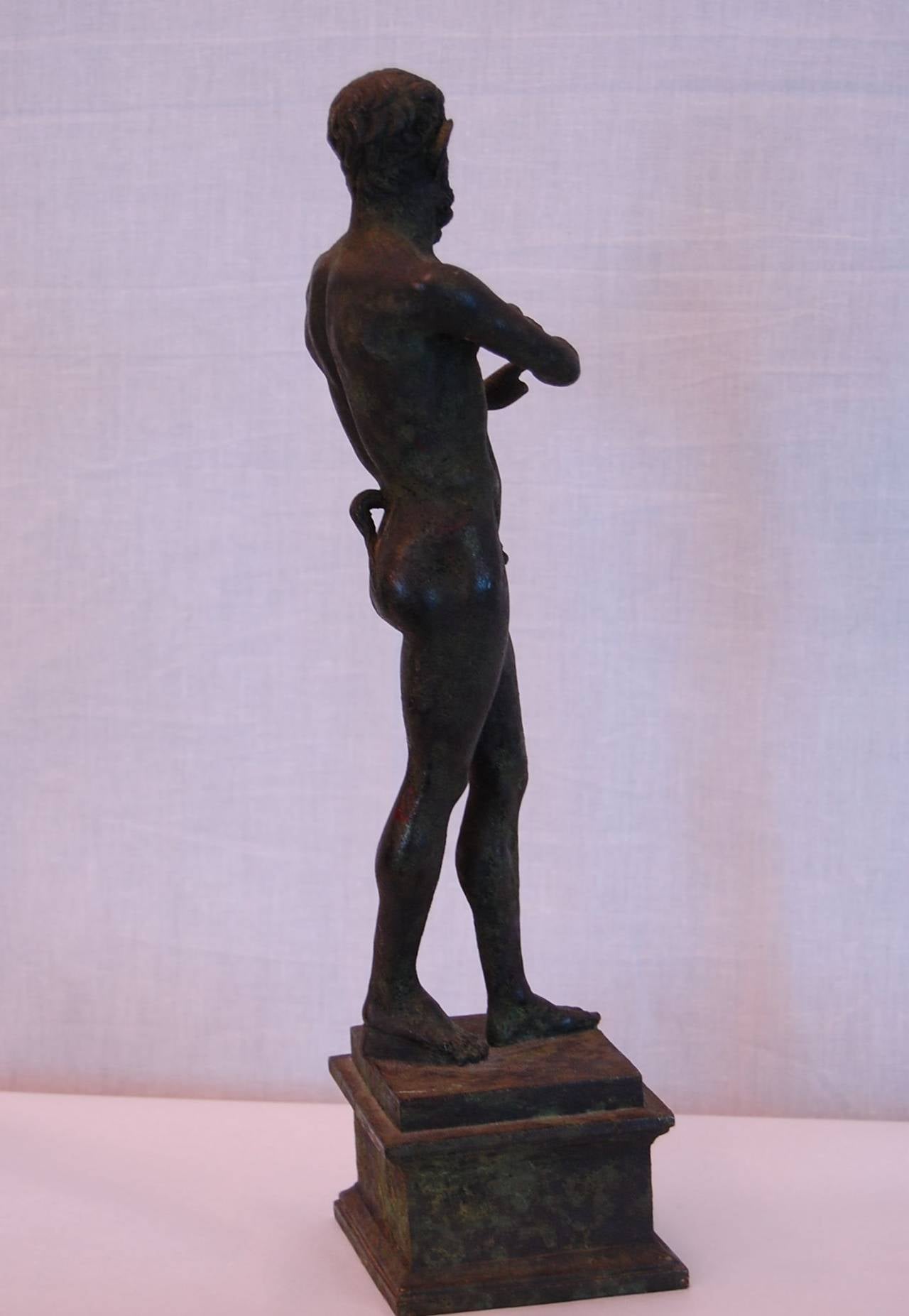 Metalwork Mid-19th Century Bronze Sculpture of a Satyr