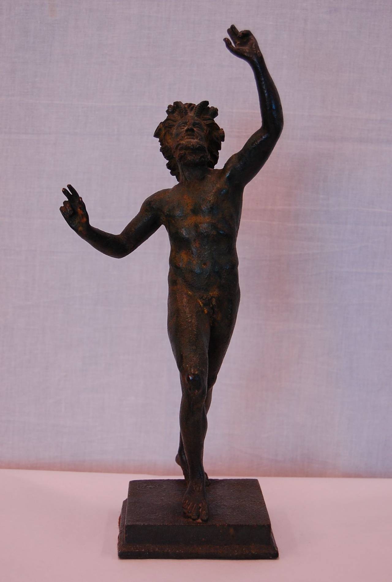 This figure is stamped in the left rear corner near the foot, J. Chiurazzi & Fils', Naples. The total height 11 5/8