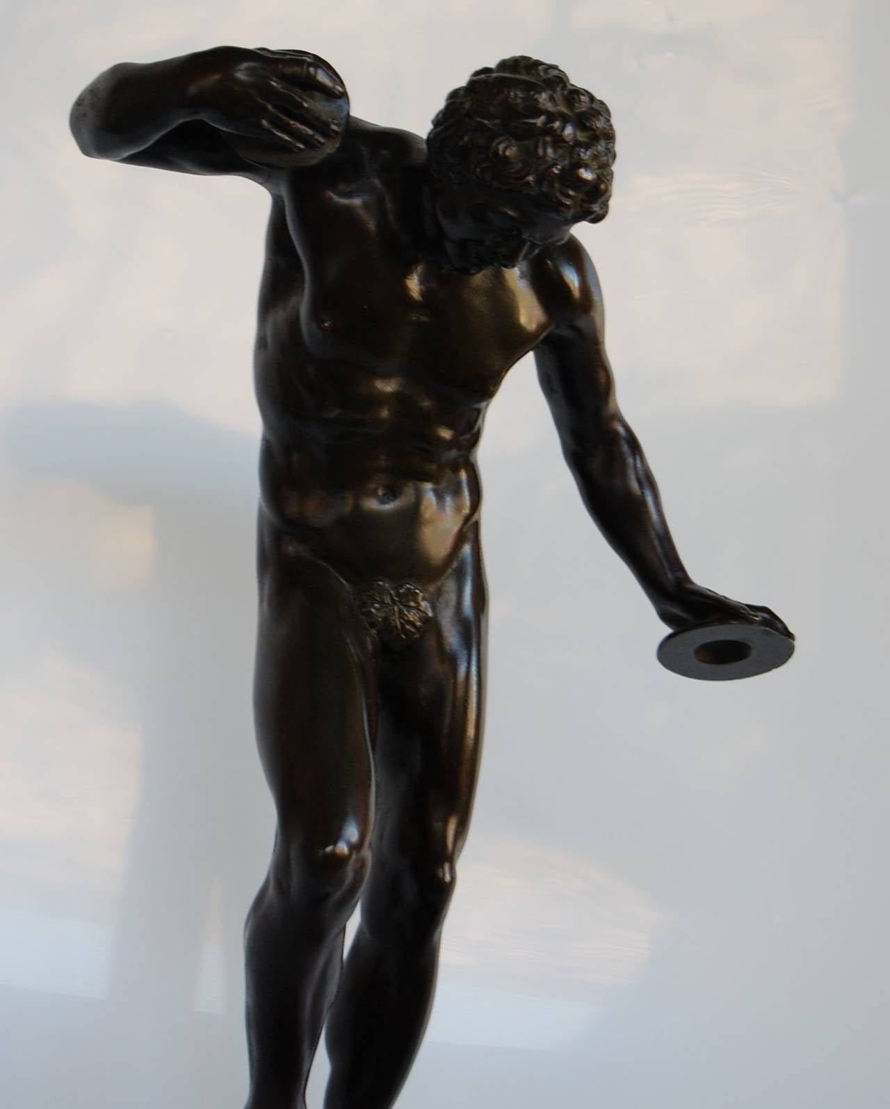 Rare Bronze Satyr with Cymbals and Kroupezion, 19th Century 3