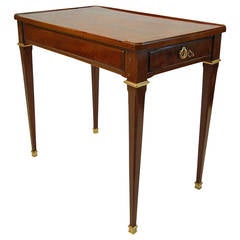 Royal Louis XVI Mahogany Table à Ecrire, circa 1787, Stamped Riesener