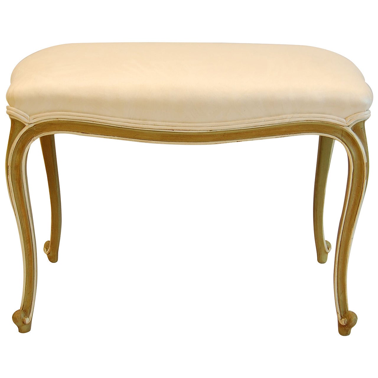 Celadon Painted French Style Tabouret