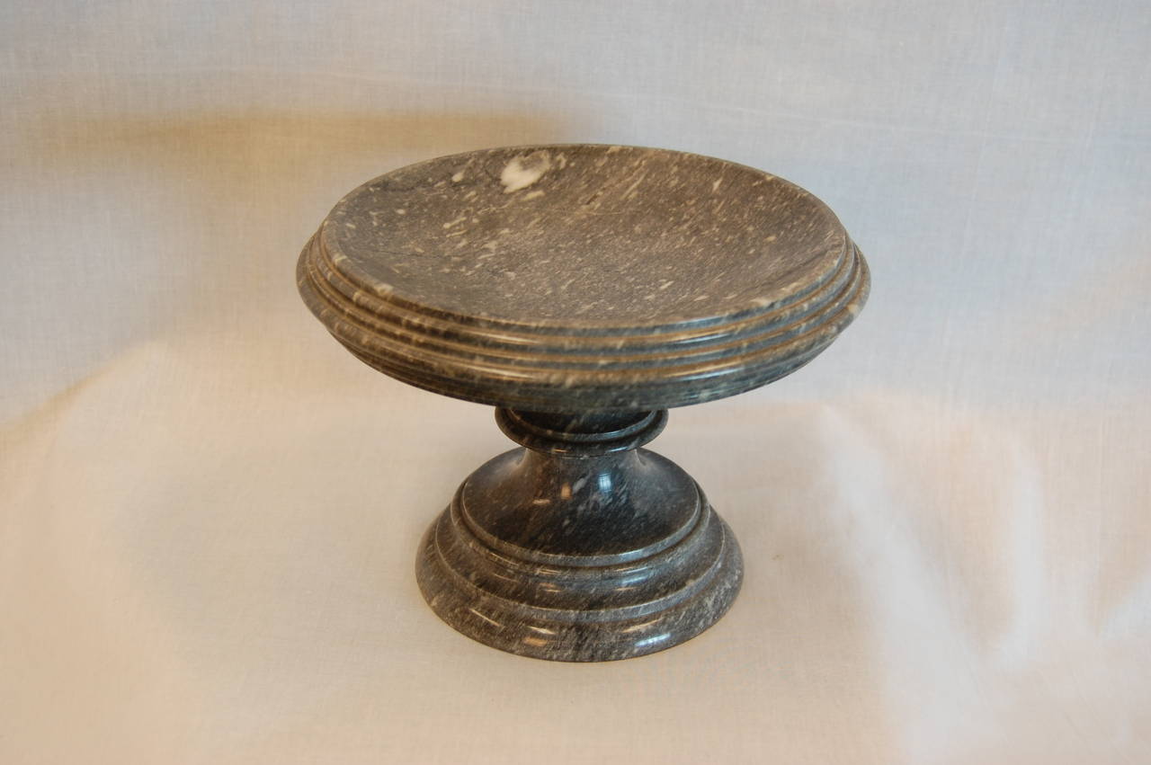 Hand-Carved 19th Century Grey Marble Tazza