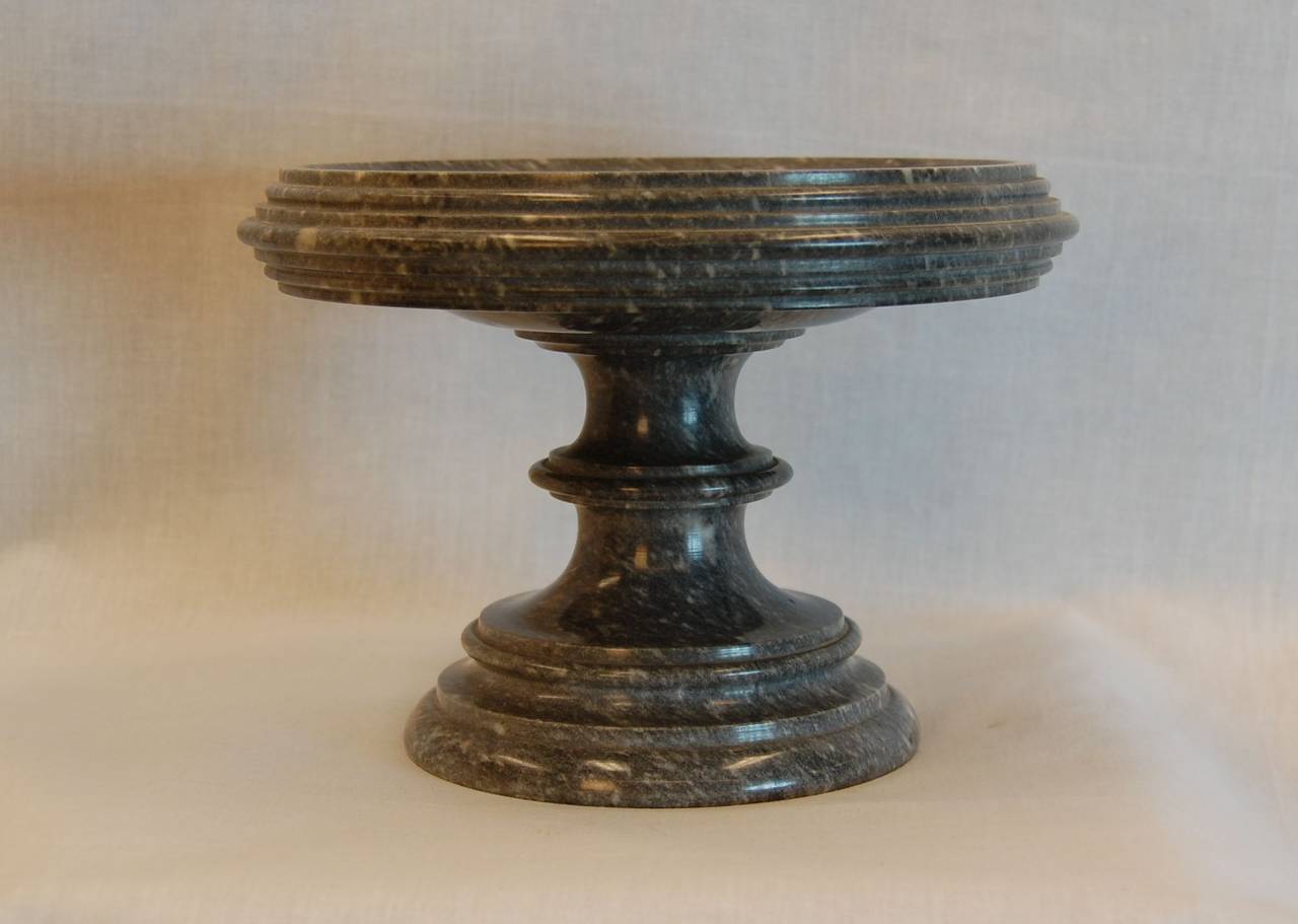 19th Century Grey Marble Tazza In Excellent Condition In Pittsburgh, PA