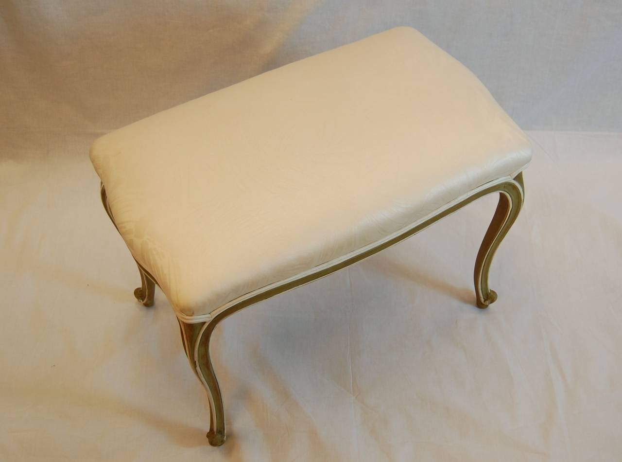 Celadon Painted French Style Tabouret 1