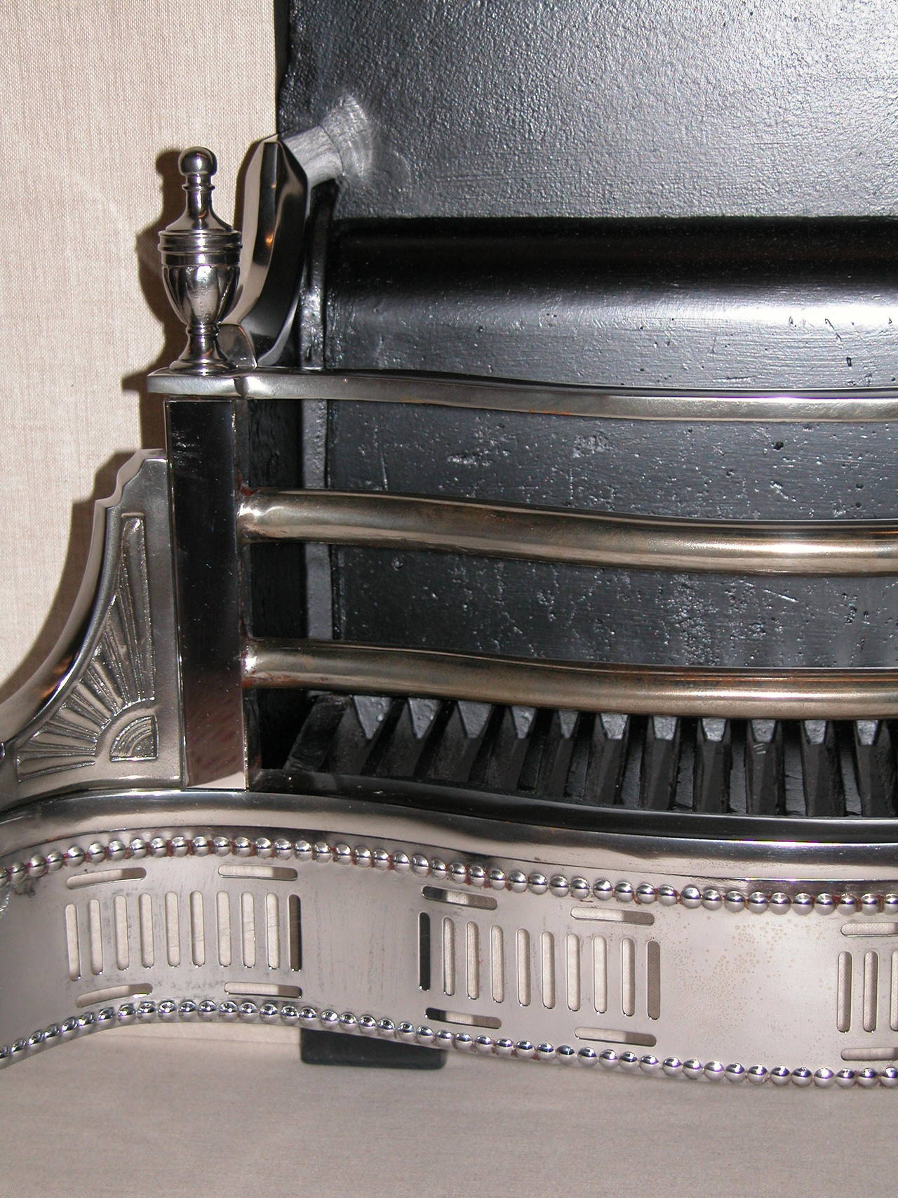 19th Century Polished Steel Fireplace Insert in the Georgian Style 2