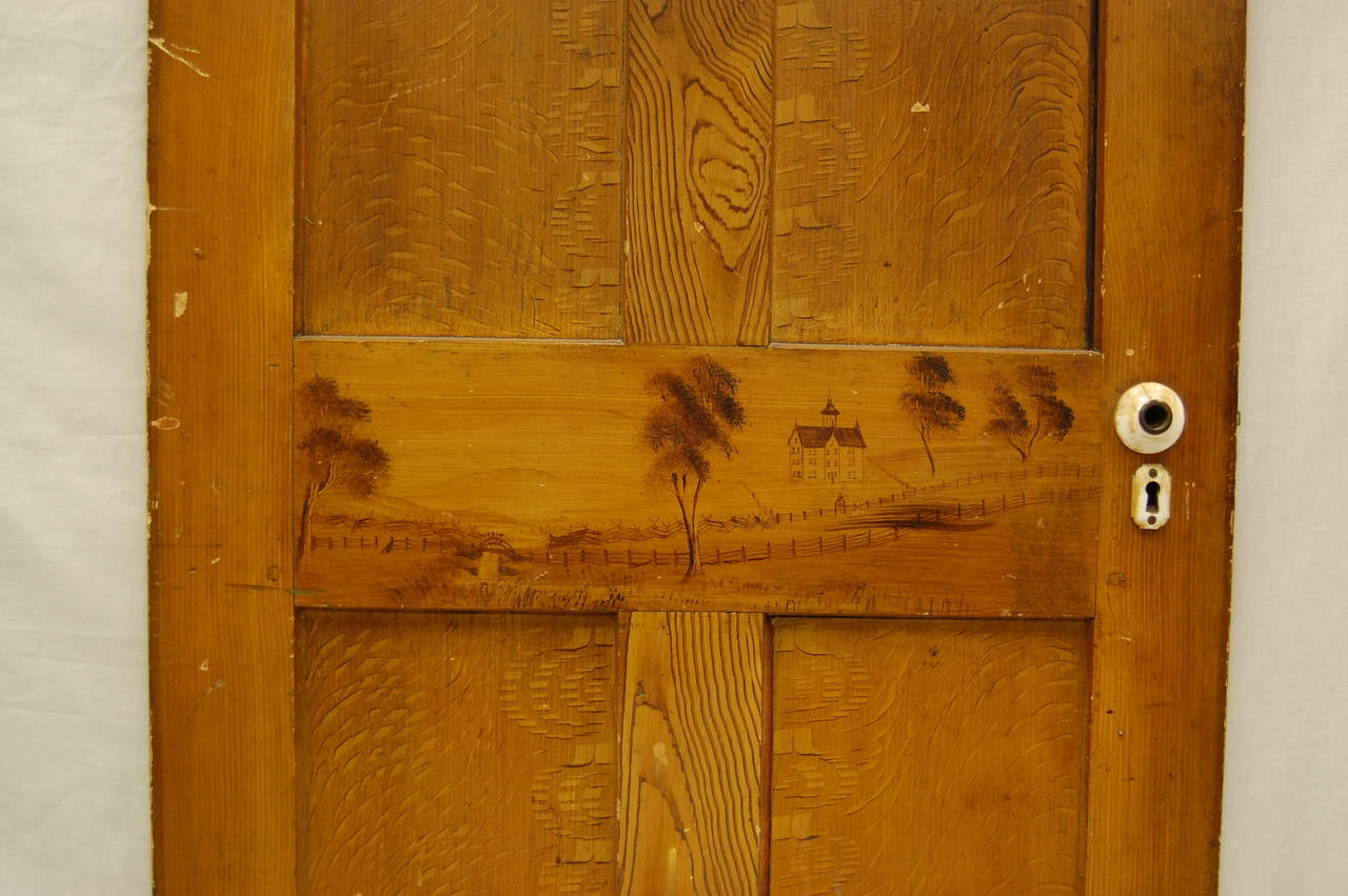 Early 19th Century American Decorated Interior Door 4