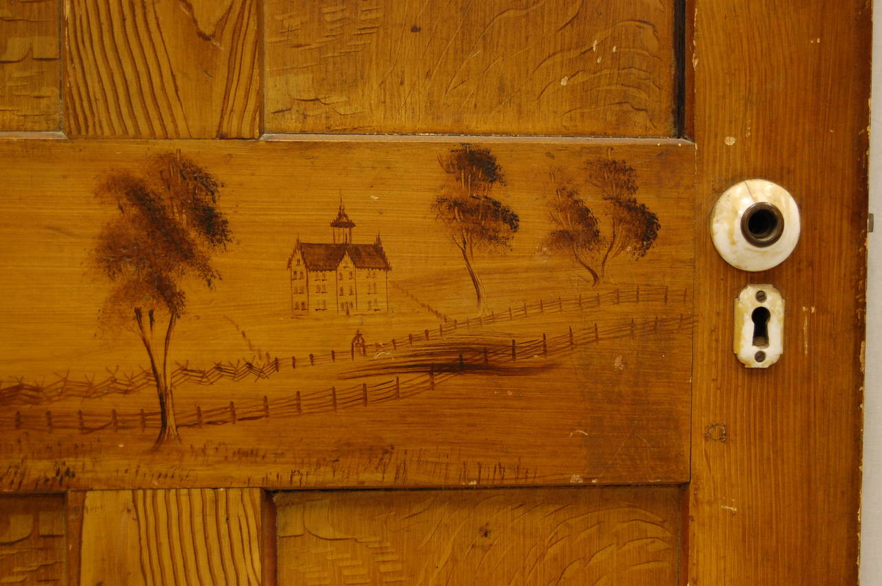Early 19th Century American Decorated Interior Door 2
