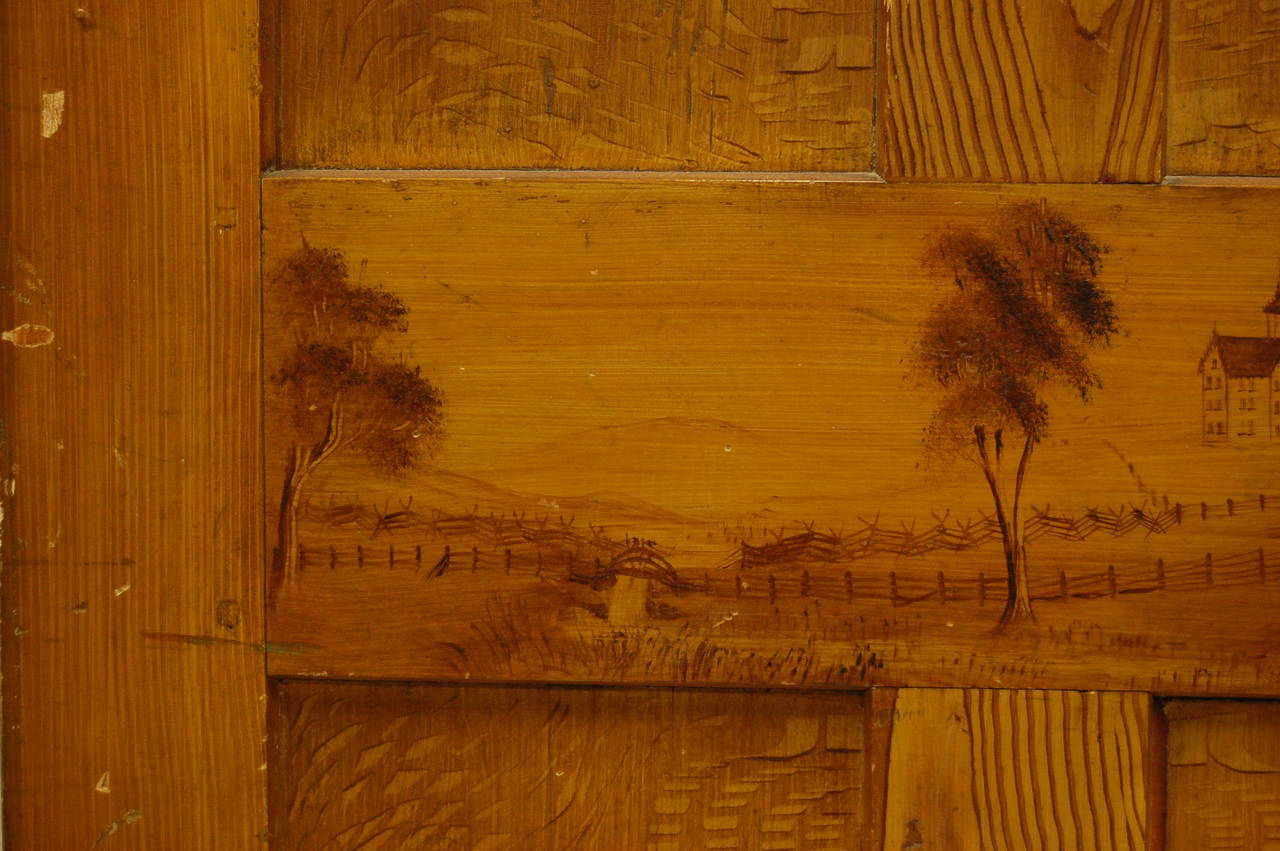Early 19th Century American Decorated Interior Door 3