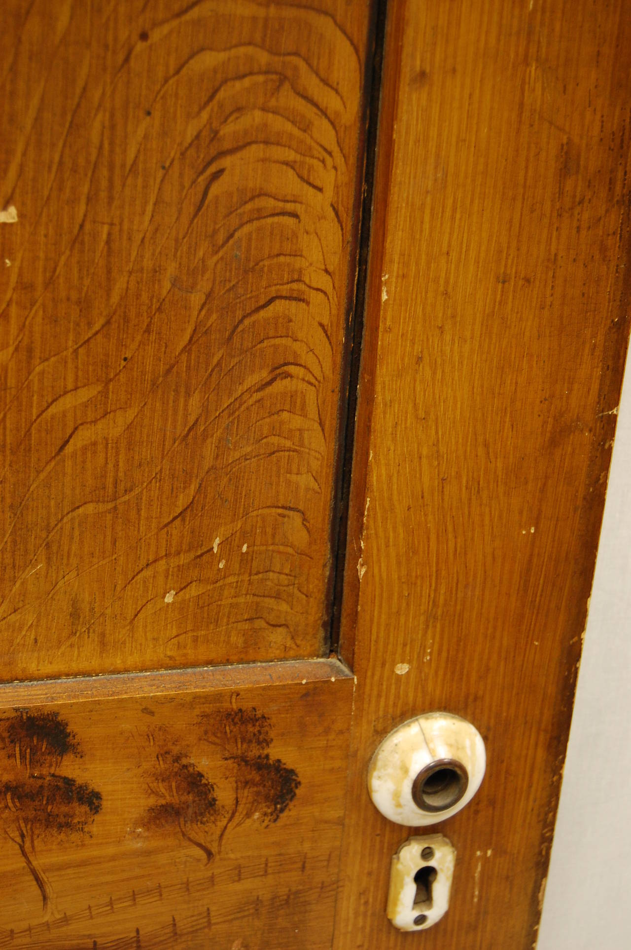 Early 19th Century American Decorated Interior Door 1