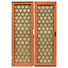 Two 19th Century Bull's-Eye Leaded Glass Windows