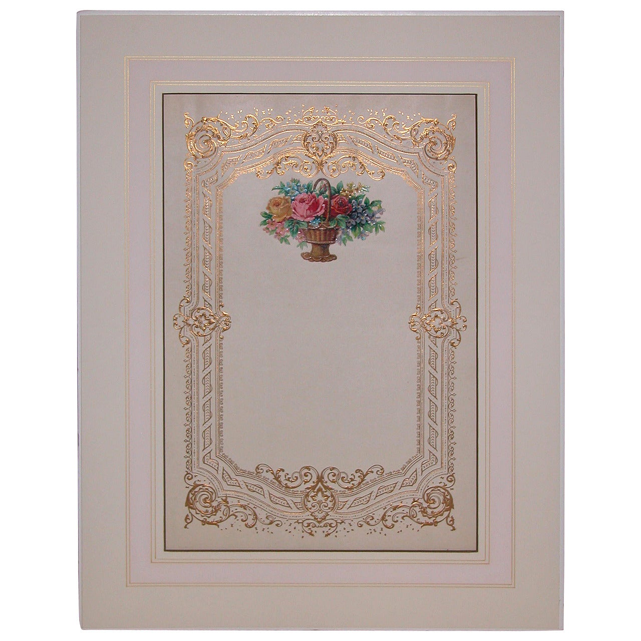 Oversized Mid-19th Century Valentines Card in Custom Mat