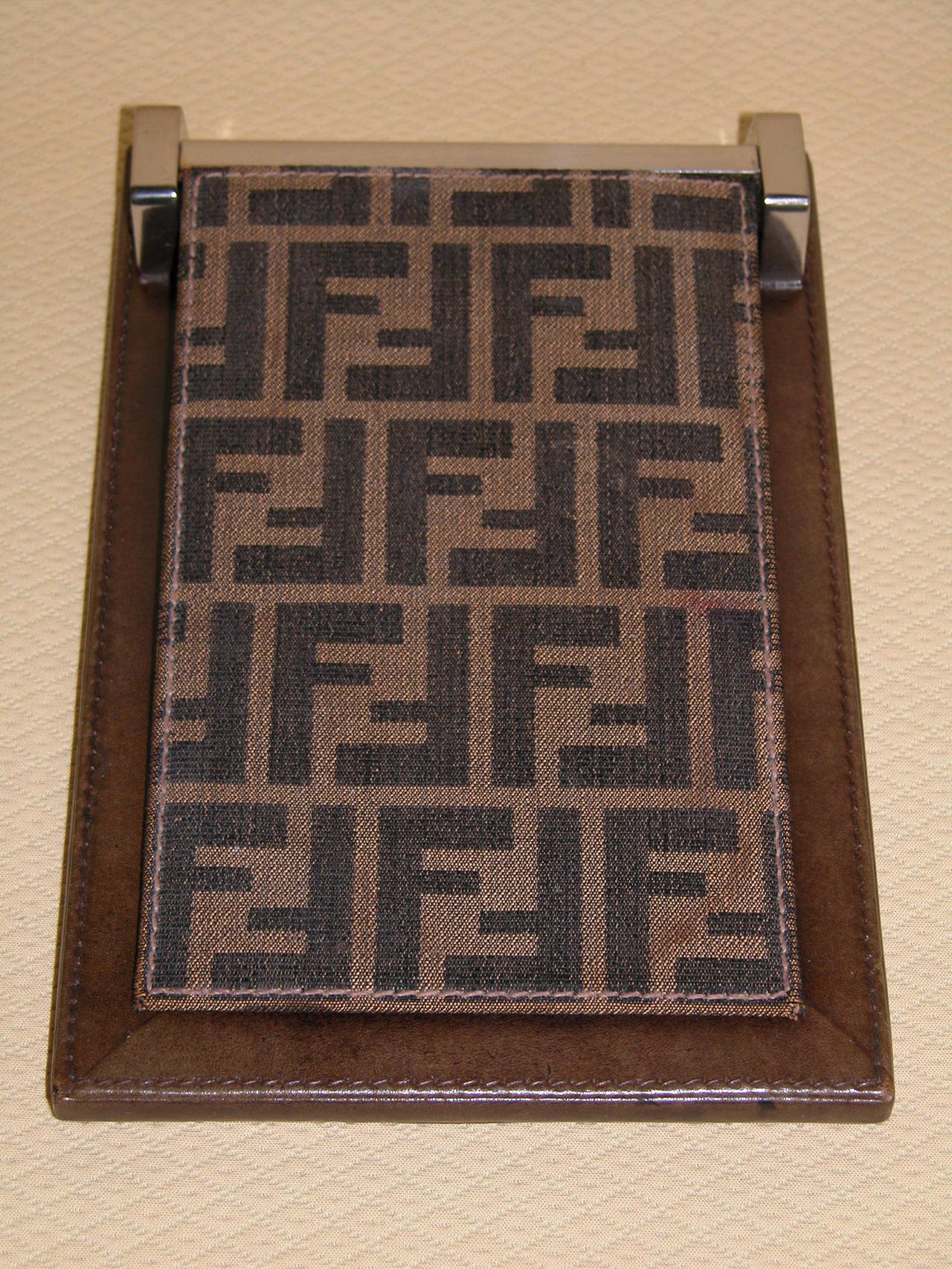 Vintage Fendi Desktop Notepad Holder In Excellent Condition In Pittsburgh, PA